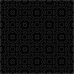 A repeat pattern of white dots on a black background. Simple texture for posters, sites, business cards, covers.