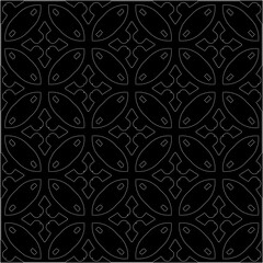 A repeat pattern of white dots on a black background. Simple texture for posters, sites, business cards, covers.