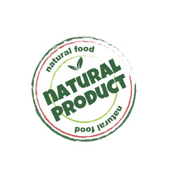 natural products sticker, label, badge and logo.
Ecology icon. Logo template with green leaves for organic and eco friendly products. Vector illustration