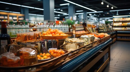 Supermarket heaven, Discover the diverse assortment of products. - obrazy, fototapety, plakaty