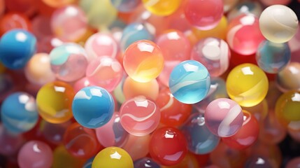 A close up of a bunch of jelly balls