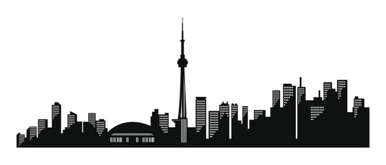 Canada city silhouette. Travel background silhouette.	