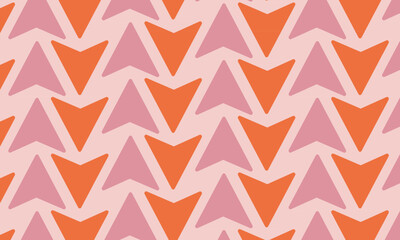 Groovy seamless patterns with triangles. Hippie 60s, 70s style.