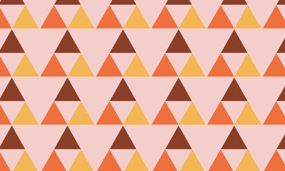 Groovy seamless patterns with triangles. Hippie 60s, 70s style.