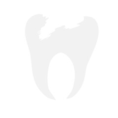 Obraz premium White teeth damaged with cavities