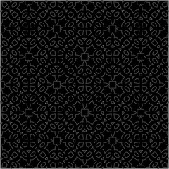 A repeat pattern of white dots on a black background. Simple texture for posters, sites, business cards, covers.
