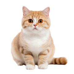 Fat cat looking cat camera, look so cute isolate on white background