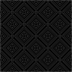 A repeat pattern of white dots on a black background. Simple texture for posters, sites, business cards, covers.