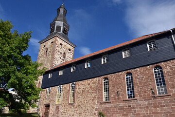 Fototapeta na wymiar Evangelische Kirche in Bad Zwesten