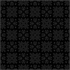 A repeat pattern of white dots on a black background. Simple texture for posters, sites, business cards, covers.