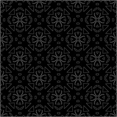 A repeat pattern of white dots on a black background. Simple texture for posters, sites, business cards, covers.