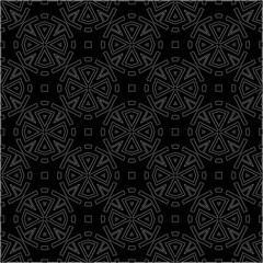 A repeat pattern of white dots on a black background. Simple texture for posters, sites, business cards, covers.