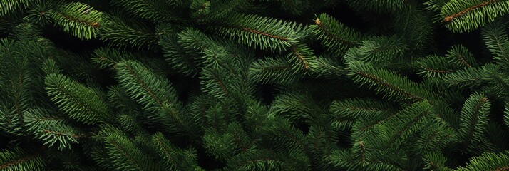 Fototapeta na wymiar Background of Christmas tree branches. New Year theme. Seamless pattern. Generative AI