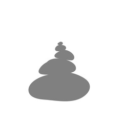Balance pebble stone  vector illustration. Wellness harmony logo.