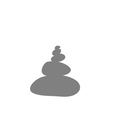 Fototapeta na wymiar Balance pebble stone vector illustration. Wellness harmony logo.