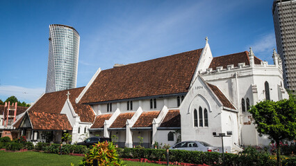 Fototapeta na wymiar The architecture of Kuala Lumpur in Malaysia