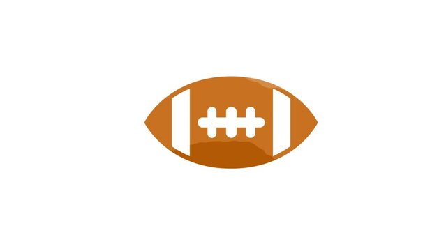 american football sports flat logo animation
