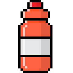 Bottle Pixel Art Color Icon