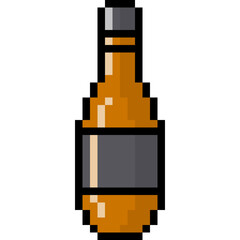 Bottle Pixel Art Color Icon