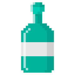 Fototapeta na wymiar Bottle Pixel Art Flat Icon