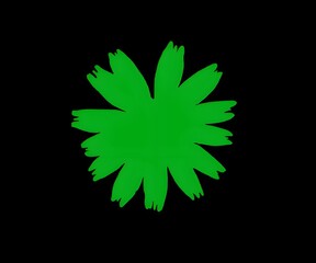 Flower Design Green Colour in Vector File