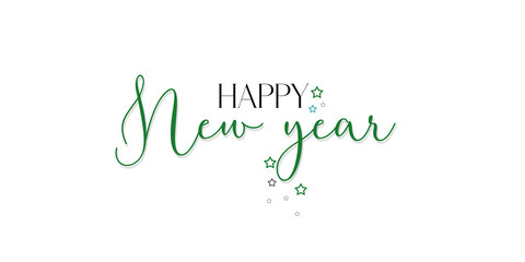 Happy new year letter isolated on white background