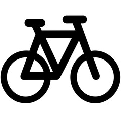 bicycle icon on white background, pictogram