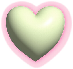 cute puffy heart decoration