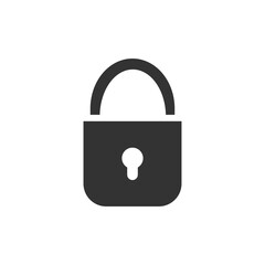 padlock icon isolated on white background