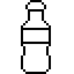 Bottle Pixel Art Outline Icon