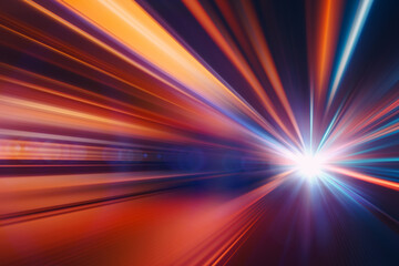 Blur fast light super speed zoom to target ultra energy high performance concept abstract for background