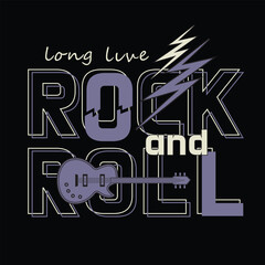 Rock music typography. t shirt grağhics. Vector. Print