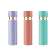 Set of realistic cosmetic skin care products advertised on white background. Vector illustration EPS 10.