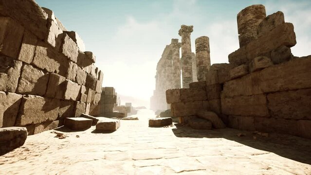 Ruines of Amun temple in Soleb