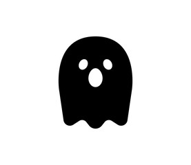 Ghost icon. Vector Halloween black icon.