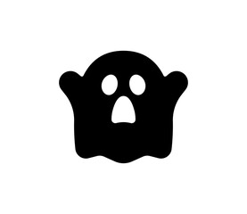 Ghost icon. Vector Halloween black icon.