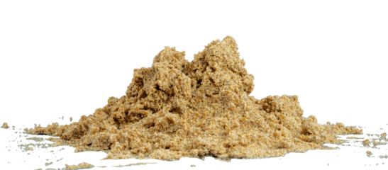 pile of wet sand isolated