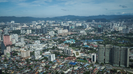 The architecture of Kuala Lumpur in Malaysia