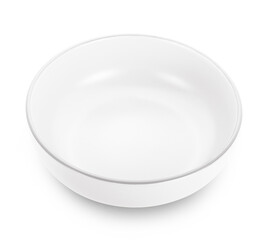 empty bowl isolated on white background.