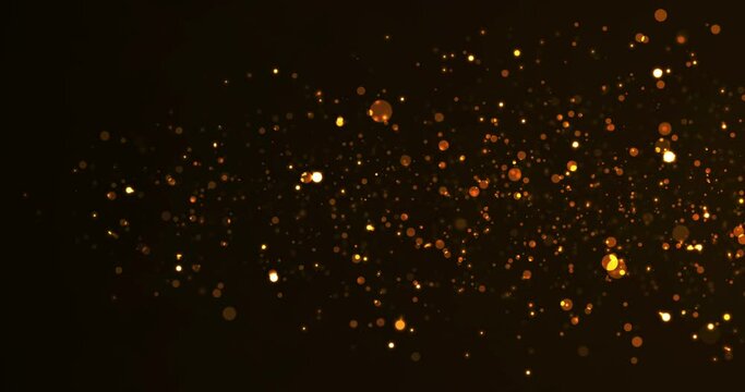Moving stage glitter particles motion background with colorful light leaks. Particle Graphic animation. Dust flickering on screen dust bokeh award function like. 4K luxurious particles stock footage.