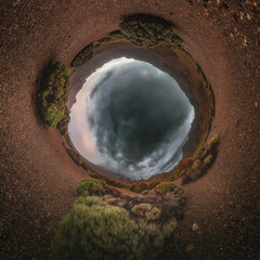 360 panorama of the desert on Teide volcano