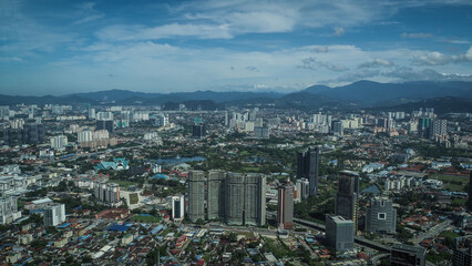 Fototapeta na wymiar The architecture of Kuala Lumpur in Malaysia