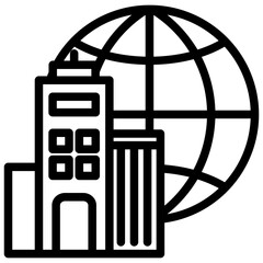 Multinational Corporations Outline Icon