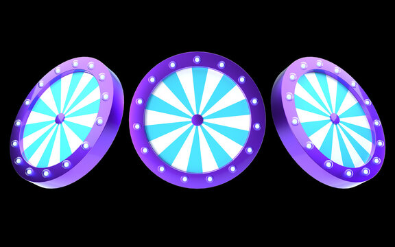 3D rendered lucky wheel spin