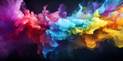 Fototapeta premium Colourful spiral art background, colorful explosions