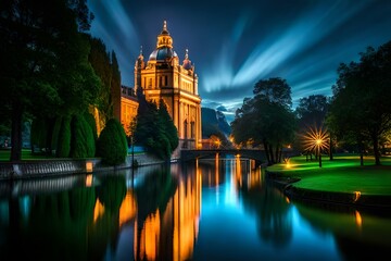 Fototapeta premium church at night