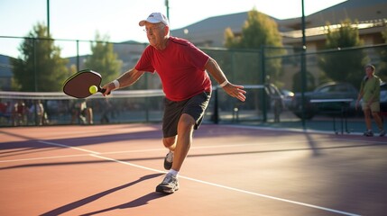 Pickleball is racket or paddle sport in which two singles or four doubles players hit a perforated...