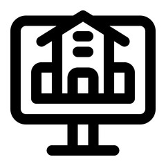 online university icon for illustration