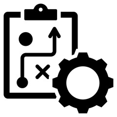 Strategic Plan Glyph Icon