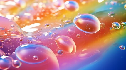 Fototapeta na wymiar Floating bubbles in the air